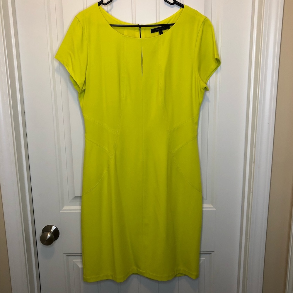 BCBG MAXAZRIA NEON YELLOW DRESS